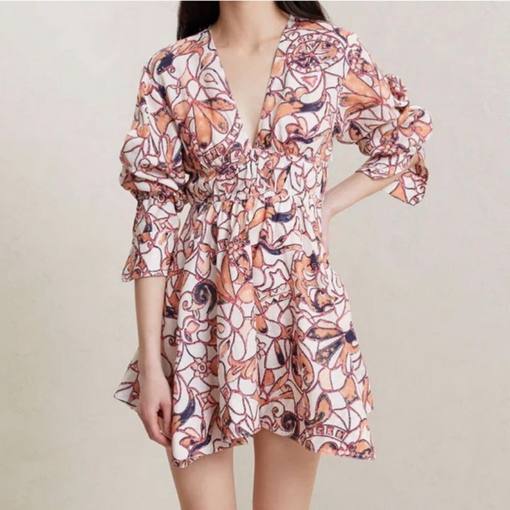 A.L.C. Salina Linen Mini Dress Size 00 NWT - Picture 4 of 7